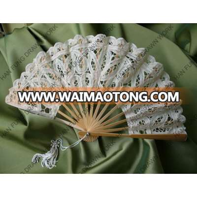 handmade lace wedding fan for bridal