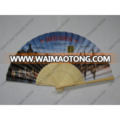 European standard bamboo promotion paper fan