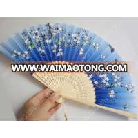 antique elegant bamboo silk fan with tassel